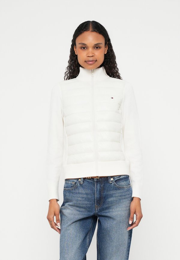 Tommy Hilfiger LIGHTWEIGHT MIXED KNIT PADDED JACKET - Light jacket - ivory silk