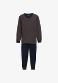 TOM TAILOR SET MIT STREIFENMUSTER - Pyjama set - brown-dark-ringlet