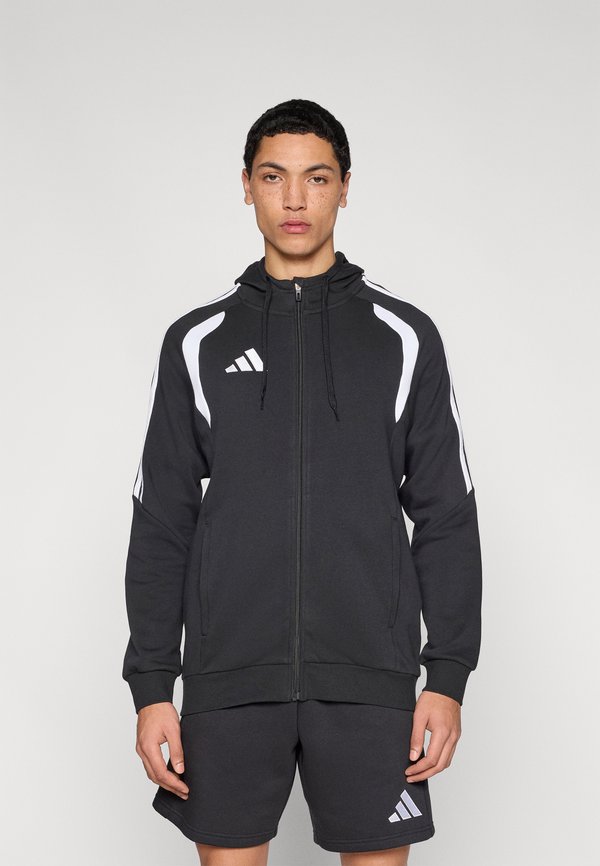 adidas Performance TIRO26 LEAGUE FULL ZIP HOODIE - Zip-up sweatshirt - black/white
