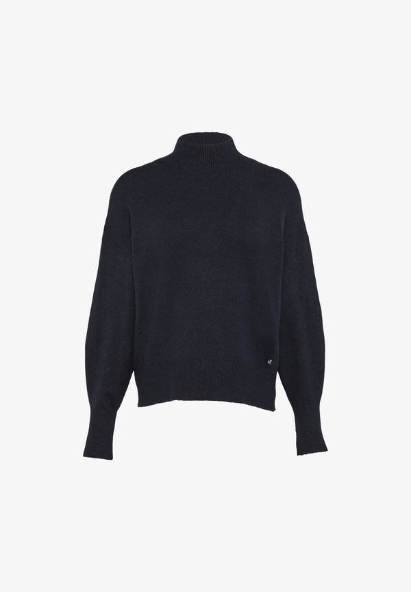 s.Oliver MIT STEHKRAGEN - Jumper - navy