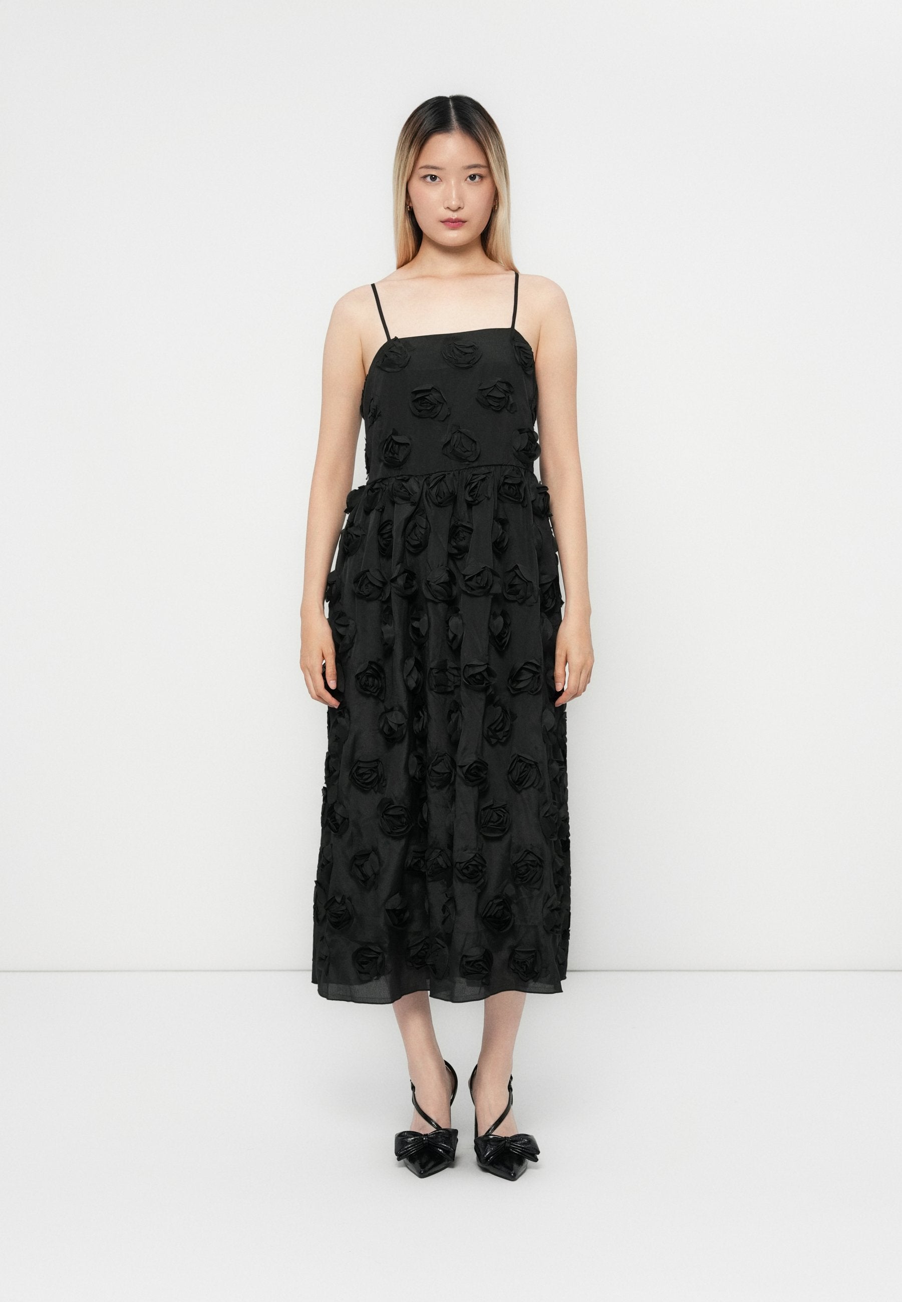 YAS YASROSSIE STRAP MIDI DRESS