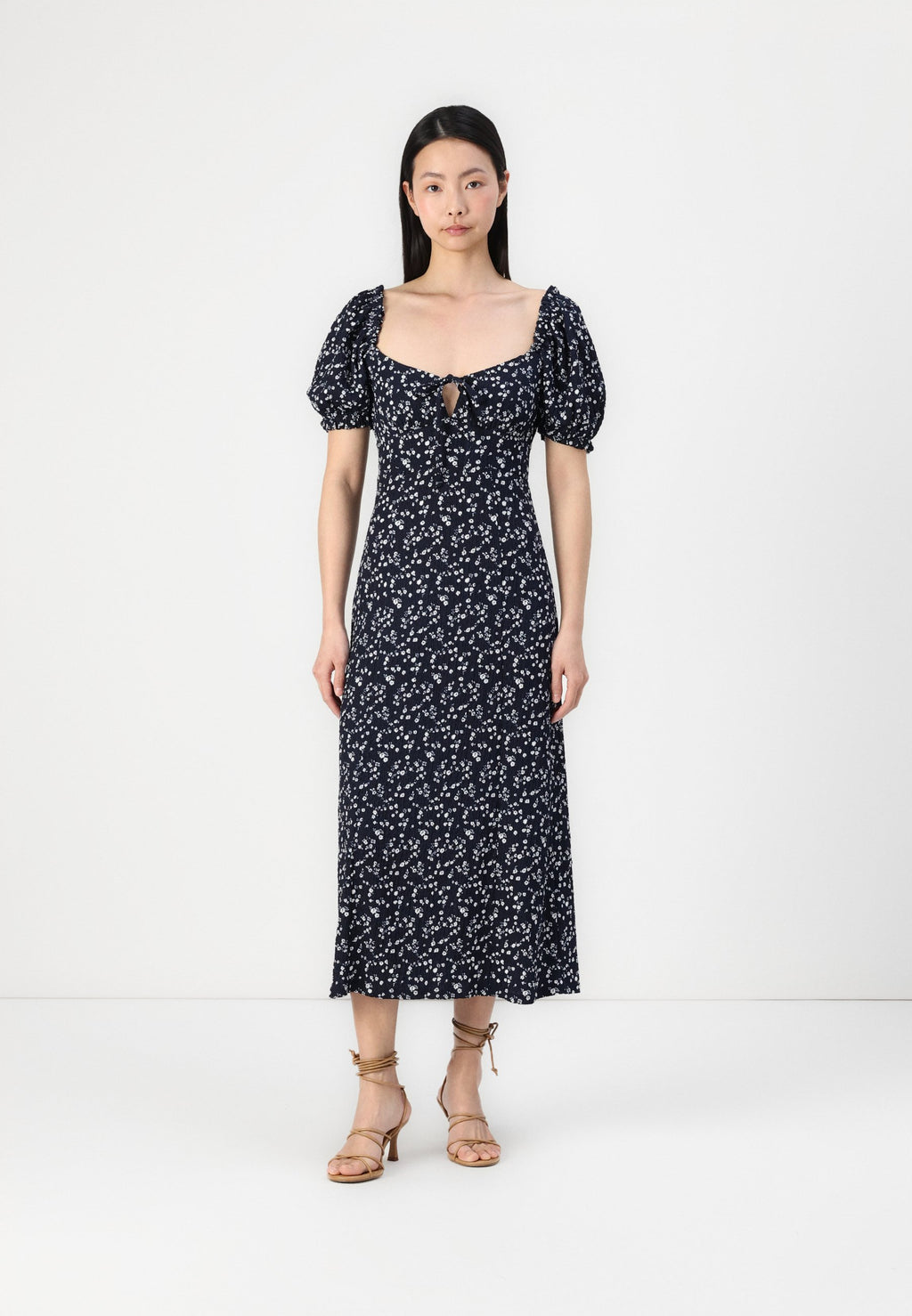 Gina Tricot PUFF SLEEVE MIDI DRESS