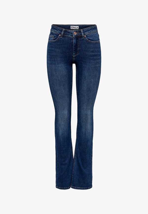 ONLY Flared fit ONLBLUSH Mid waist - Flared Jeans - dark blue denim