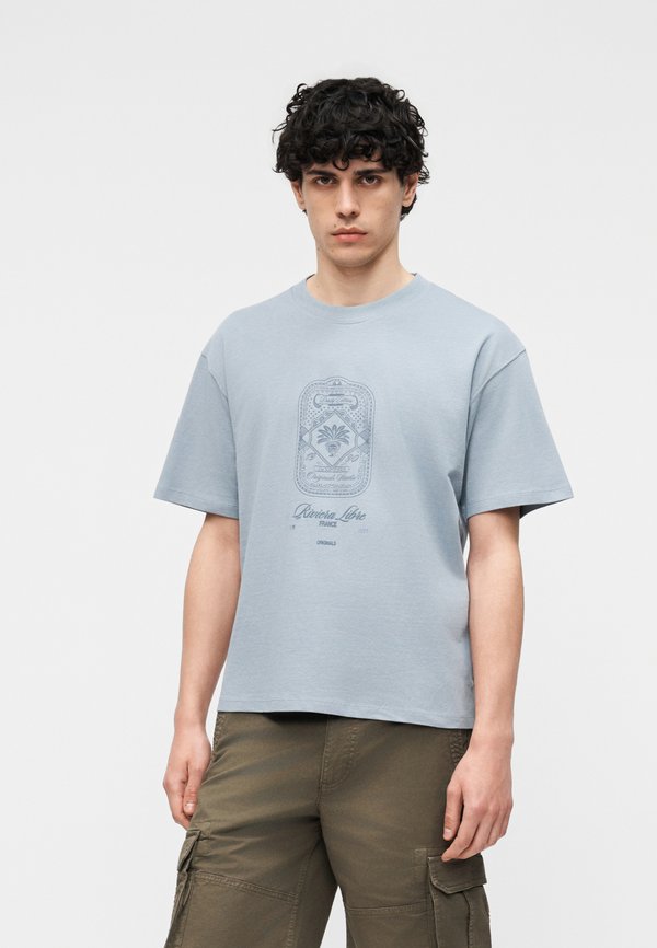Jack & Jones JORCASSIS TONAL TEE CREW NECK - Print T-shirt - tradewinds