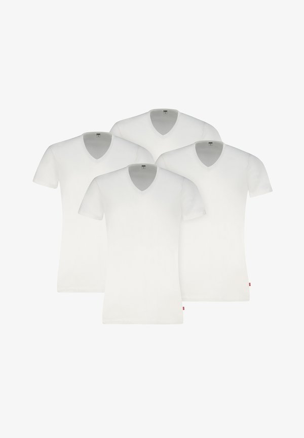 Levi's® LEVI’S HERREN T-SHIRT 4-ER PACK MEN HERREN UNTERHEMD V-AUSSCHNITT  - Undershirt - white