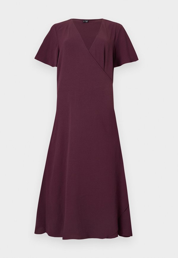 Vero Moda Curve VMCALVA WRAP CALF DRESS - Day dress - winetasting