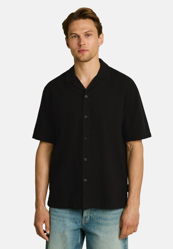 TOM TAILOR RELAXED FIT RESORT KURZARMHEMD - Shirt - black
