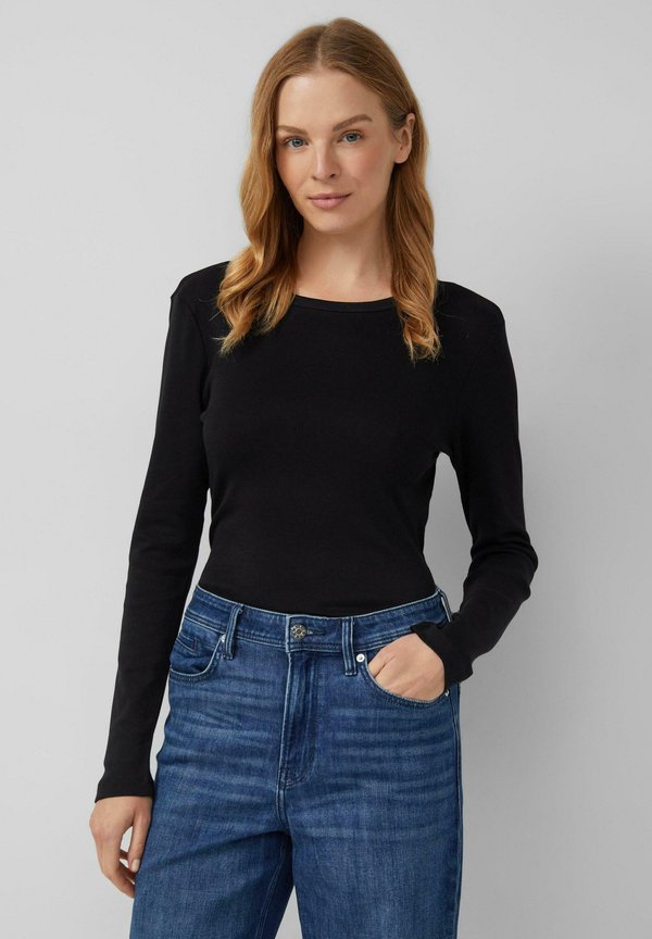 s.Oliver 2 PACK - Long sleeved top - schwarz
