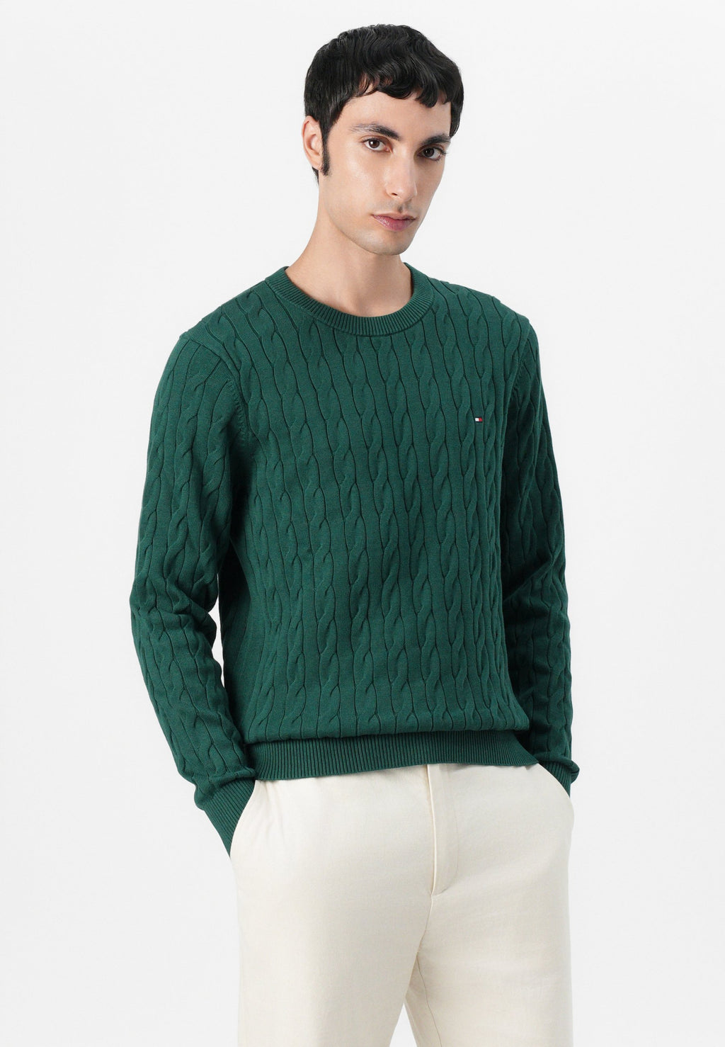 CLASSIC CABLE CREW NECK  ELEVATED ESSENTIALS Media 5