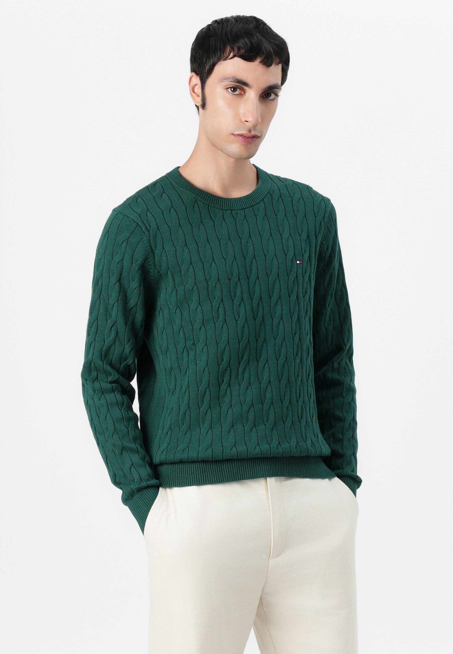 CLASSIC CABLE CREW NECK  ELEVATED ESSENTIALS Media 5