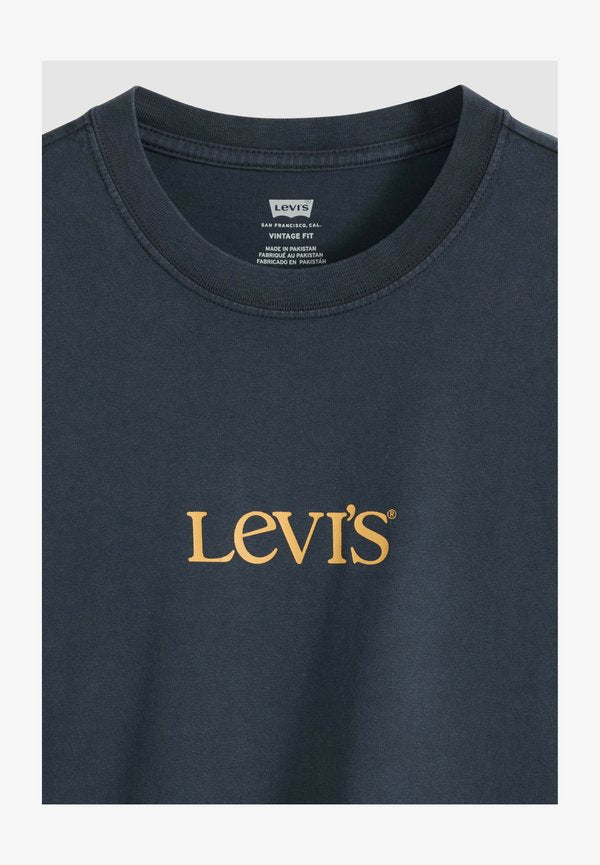 Levi's® VINTAGE FIT GRAPHIC TEE 501 BLUES VW WHI - Print T-shirt - record swap egret - blues