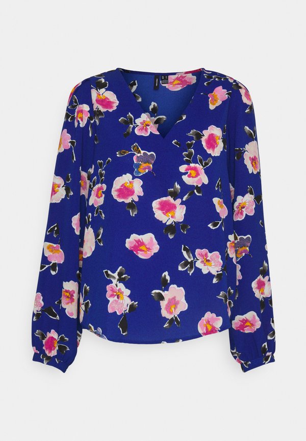 Vero Moda VMHYMS SAGA V NECK  - Blouse - sodalite blue/hyms