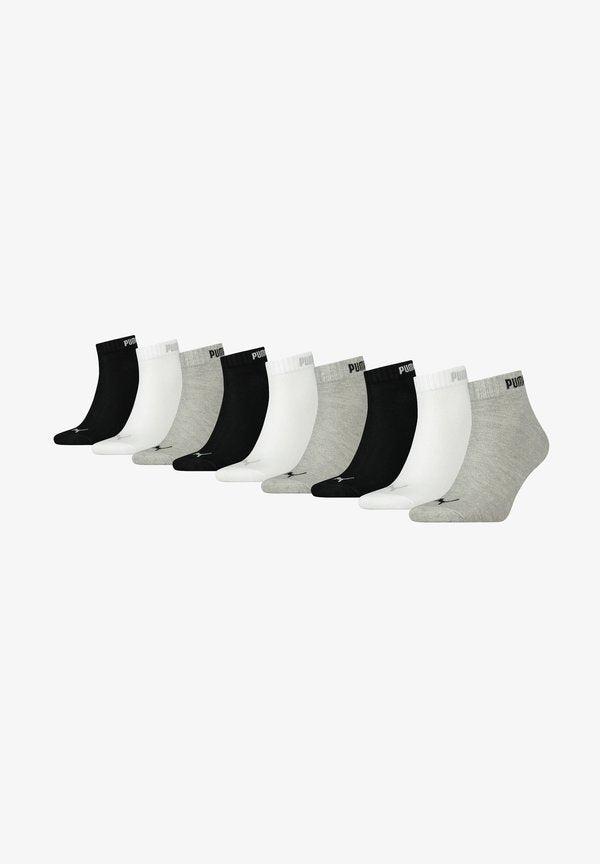 Puma MULTIPACK 9ER PACK QUARTER  DESIGN HOCH  - Socks - grey white black