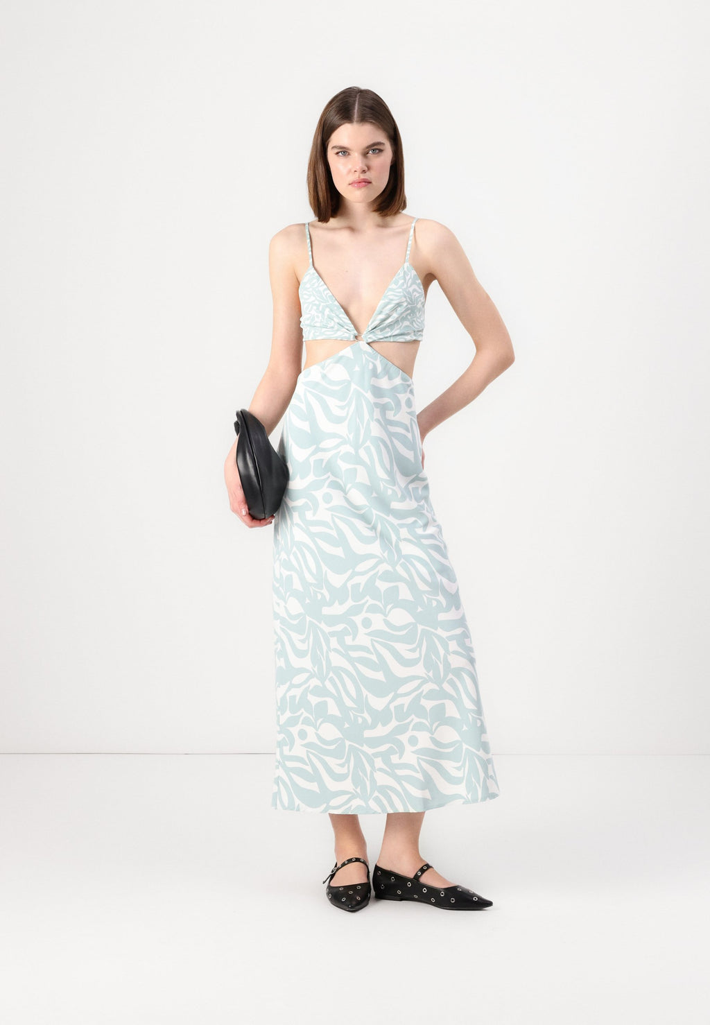 Abercrombie & Fitch The A&F Julia Slip Cutout Maxi Dress