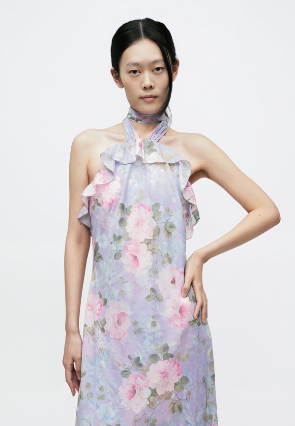 Needle & Thread CAMILLES GARDEN HALTER NECK ANKLE GOWN