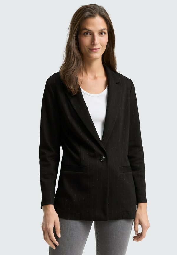 TOM TAILOR Short coat - pinstripe with lurex