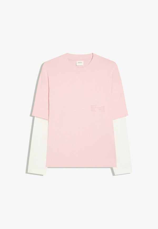 Bershka CONTRAST DOUBLE-SLEEVE - T-SHIRT - Long sleeved top - pink
