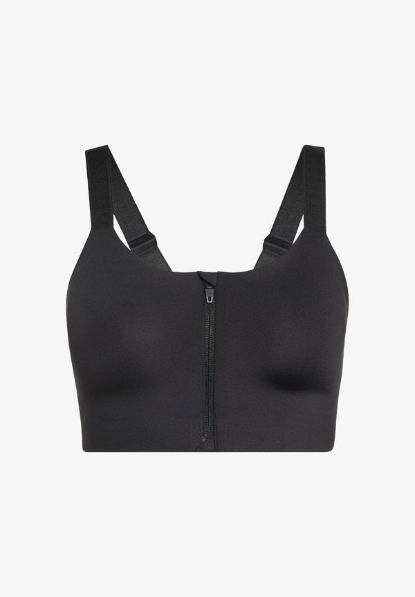 adidas Performance OPTIMÉ STRENGTH HIGH SUPPORT ZIP BRA - High support sports bra - black