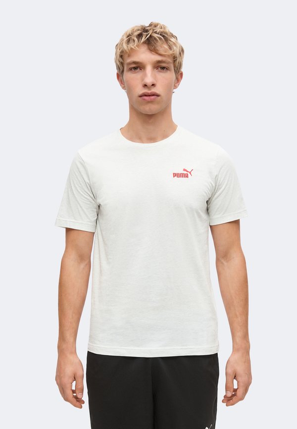 Puma SMALL NO. 1 LOGO TEE - Basic T-shirt - white glow heather