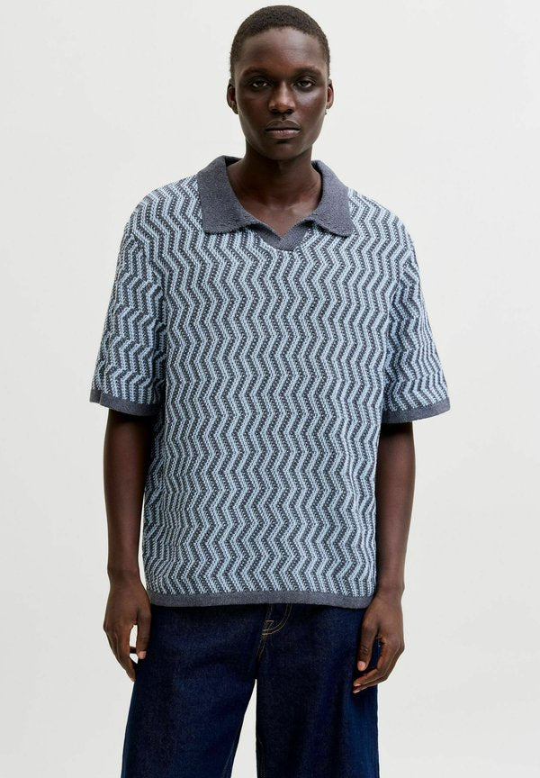 Jack & Jones Knitted Knitted - Polo shirt - odyssey gray
