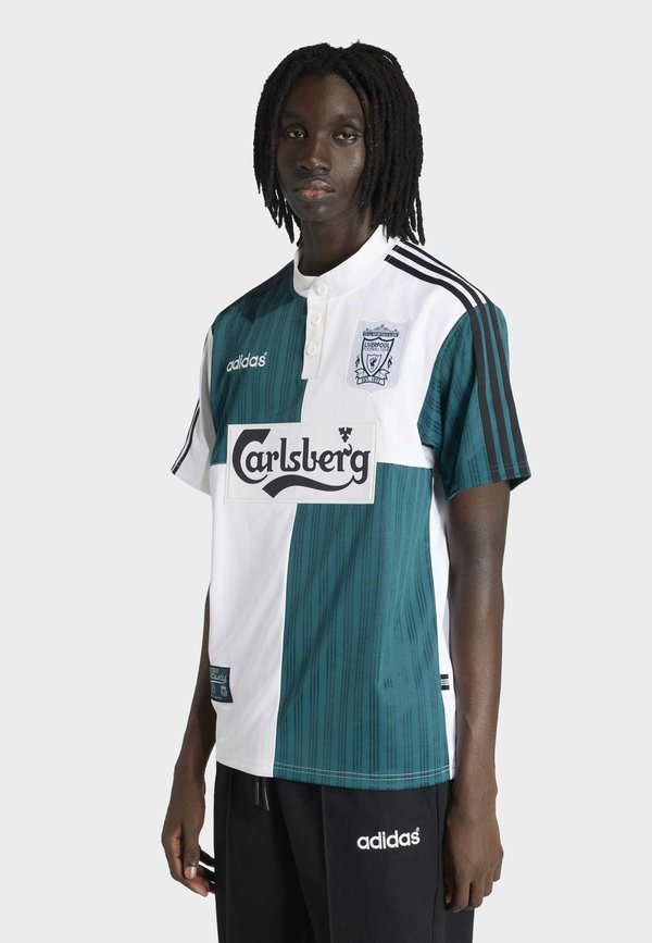 adidas Performance LIVERPOOL FC AWAY JERSEY 95 - Print T-shirt - white/rich green