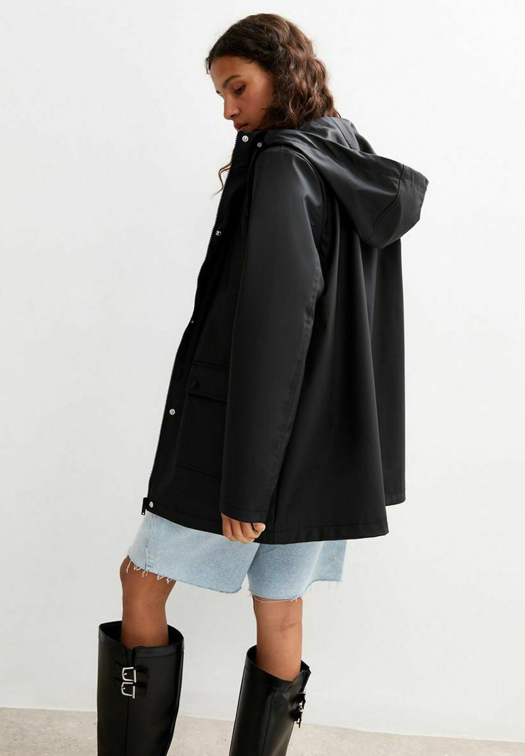 New Look WATER RESISTANT DRAWSTRING HOOD