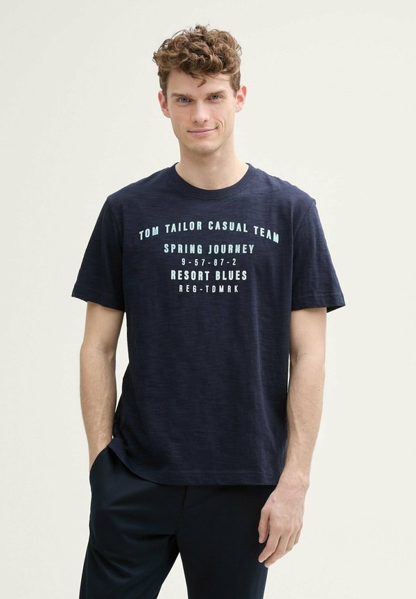 TOM TAILOR Print T-shirt - sky captain blue