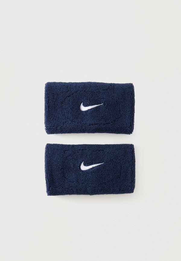 Nike Performance CLASSIC DOUBLEWIDE WRISTBANDS UNISEX 2 PACK - Sweatband - dark blue/white