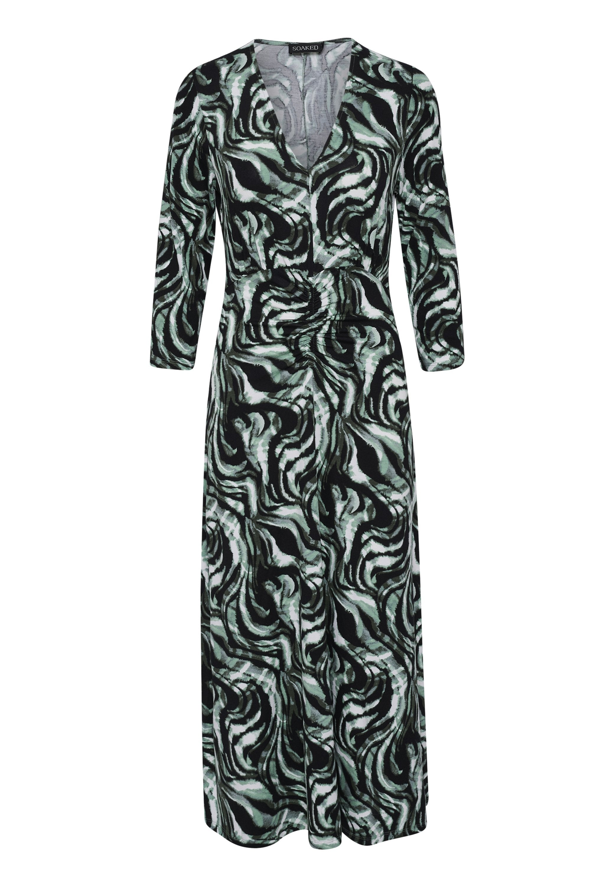 Soaked in Luxury HANADI PRINTED V-NECK