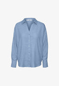 Vero Moda VMMELANEY QUEENY LS SHIRT WVN NOOS - Button-down blouse - chambray blue