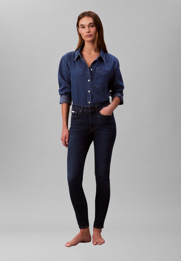 Calvin Klein Jeans MID RISE - Jeans Skinny Fit - blue orbit