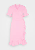 ONLY ONLMETTE WRAP FRILL DRESS