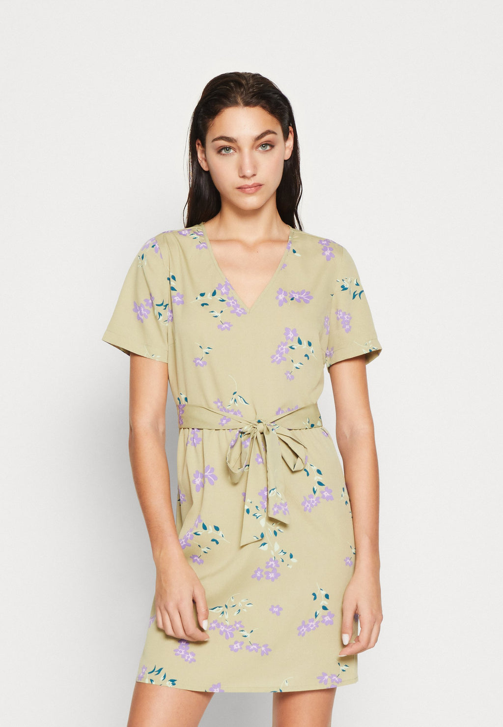 Pieces PCLILIANA V NECK SHORT DRESS