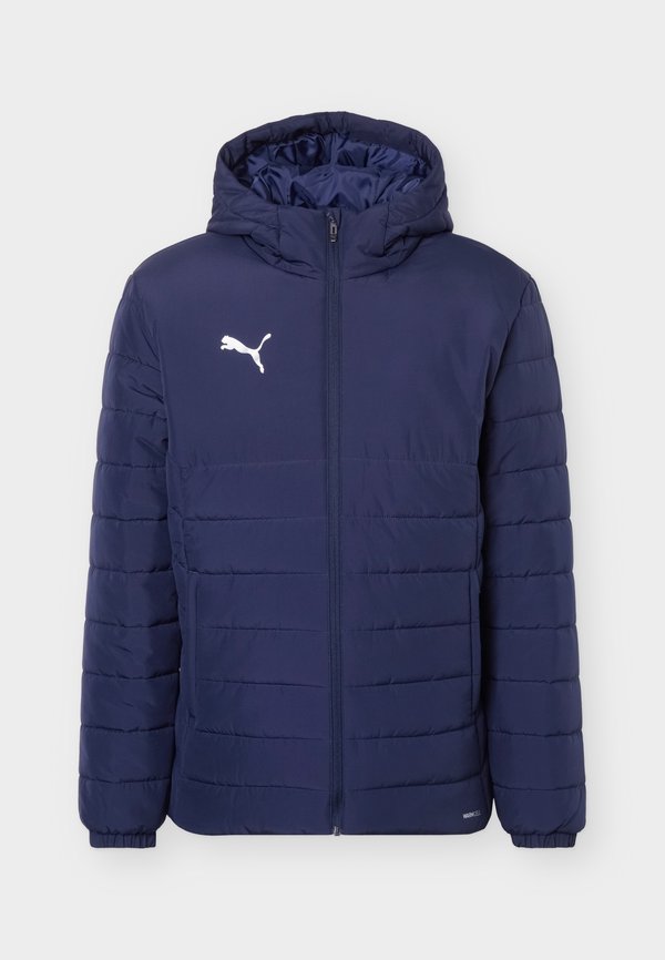 Puma TEAMADDITIONS HOODED PADDED JACKET - Winter jacket - navy/silver-coloured