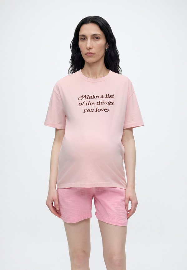 Vero Moda Maternity VMMJOAN MIA T-SHIRT - Print T-shirt - pink