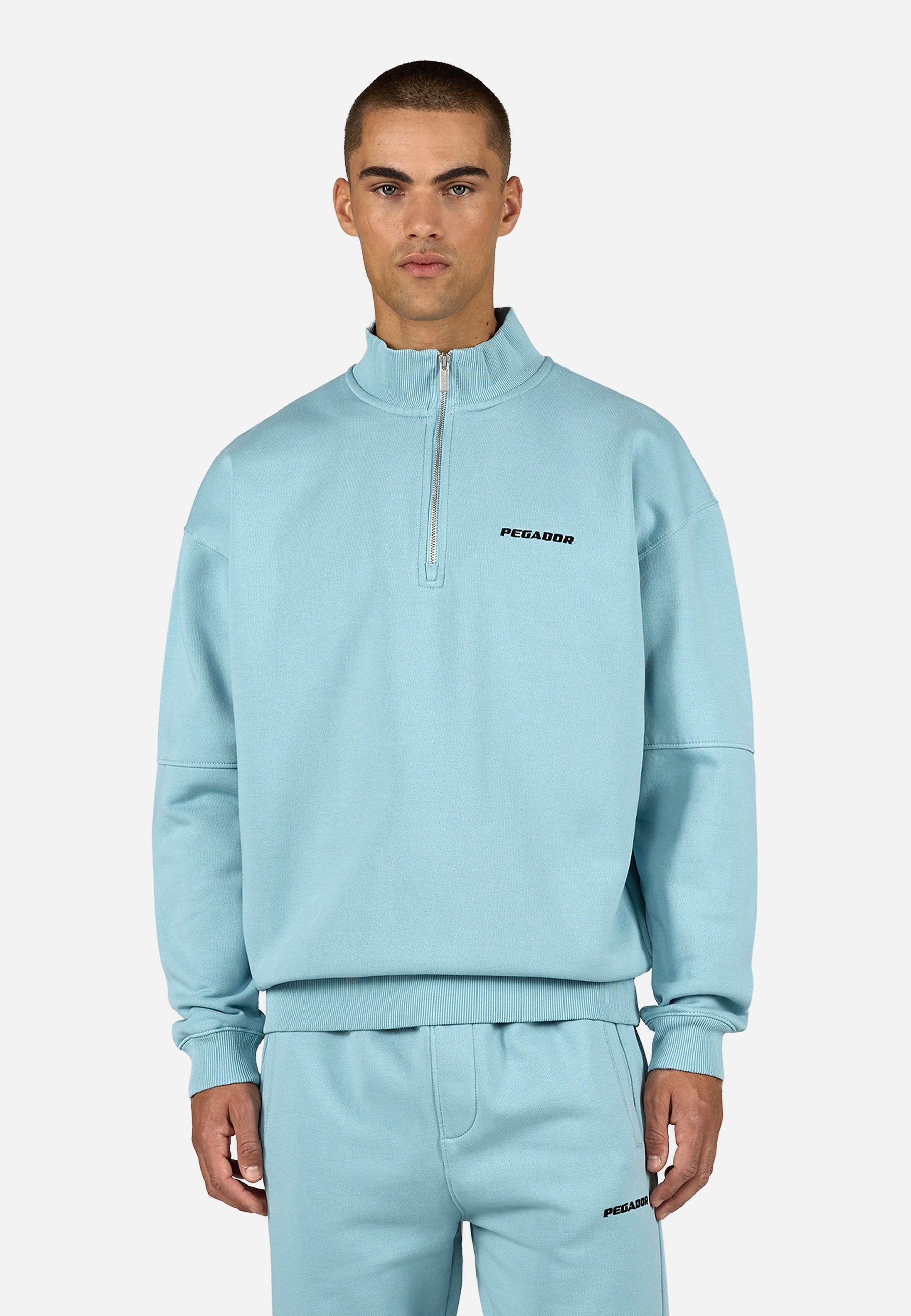 Pegador LOGO OVERSIZED HALF ZIP SWEATER