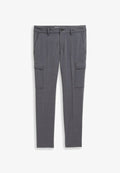 TOM TAILOR SOFT TAPERED CA - Cargo trousers - black/grey melange
