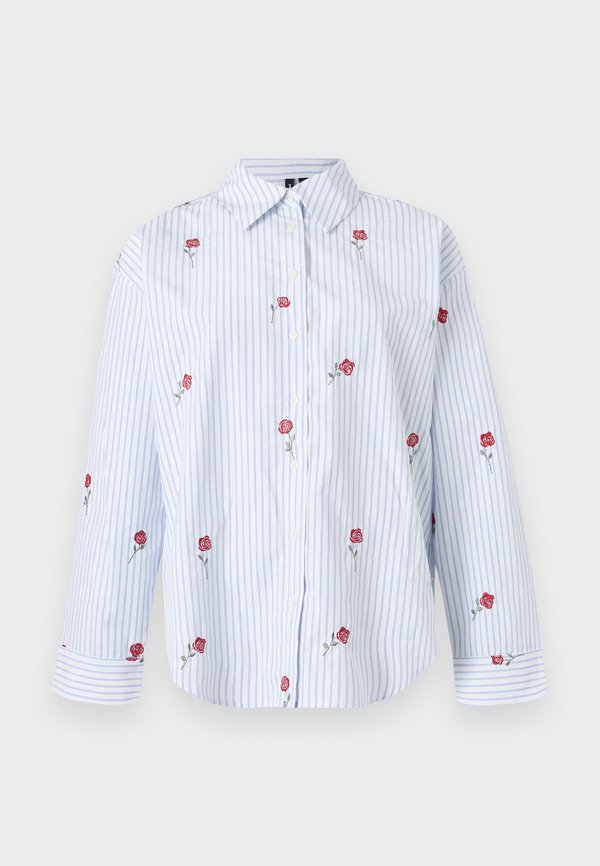 Vero Moda VMTIRA SHIRT - Button-down blouse - bright white/blue
