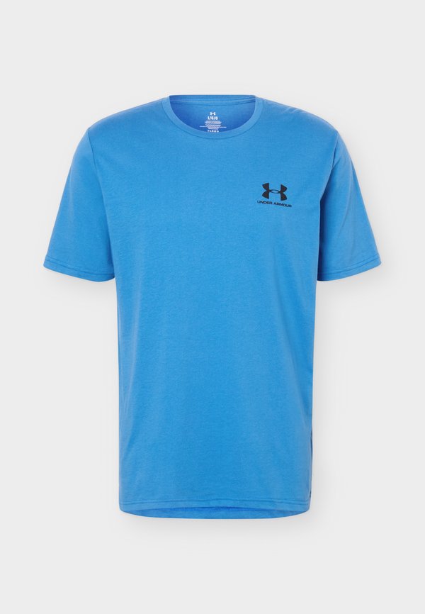 Under Armour LEFT CHEST LOGO - Sports T-shirt - aegean blue/black
