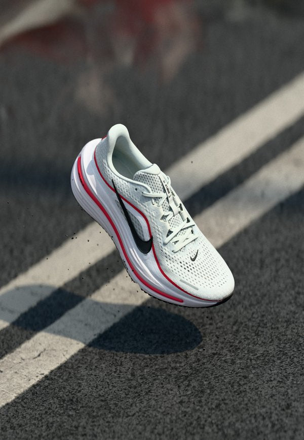 Nike Performance AIR WINFLO 12 - Road running shoes - off white/black/white/wolf grey/university red