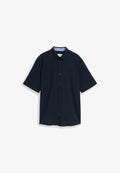 TOM TAILOR TOM TAILOR BLUSEN & SHIRTS COMFORT FIT SEERSUCKER KURZARMHEMD - Shirt - sky captain blue