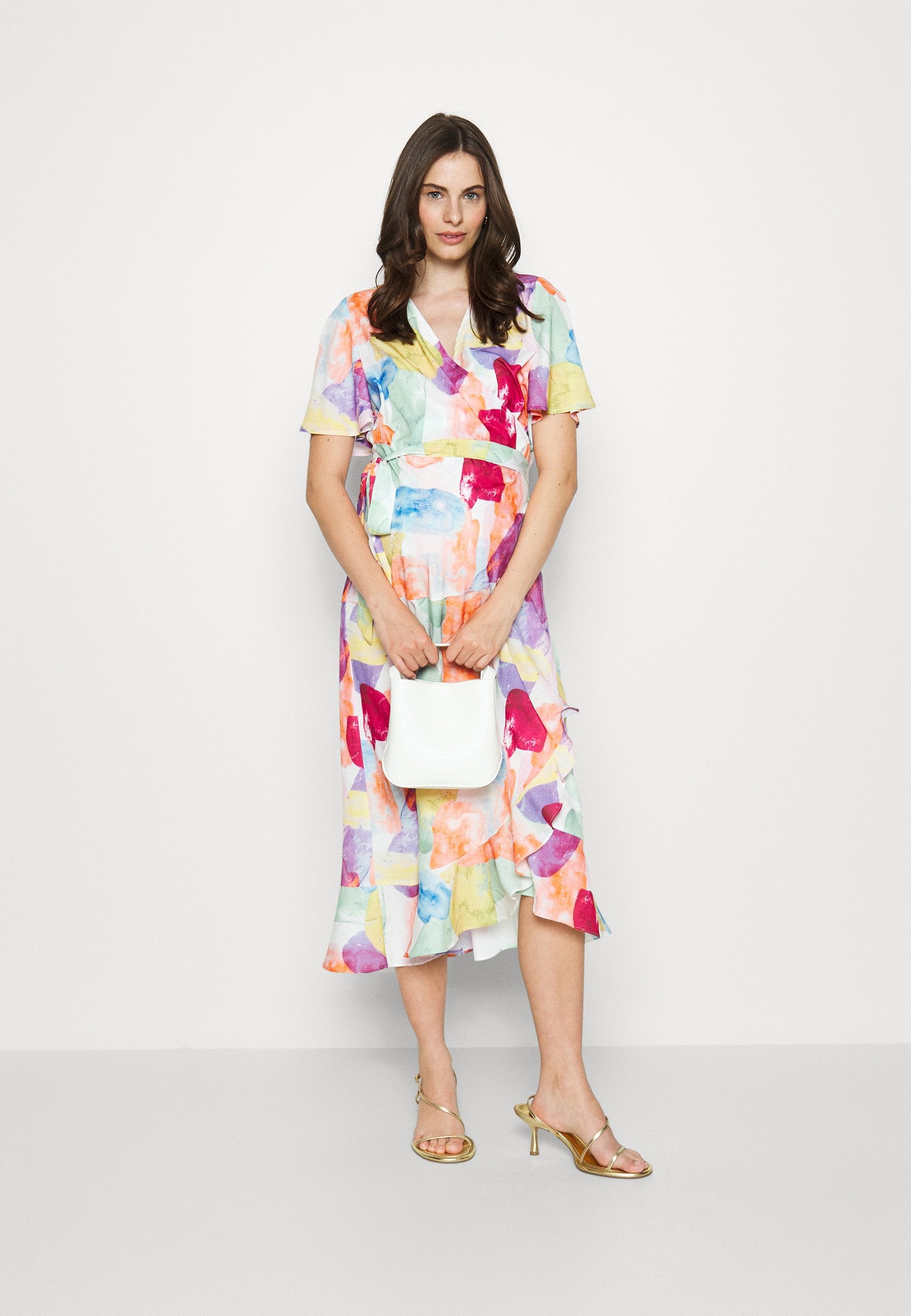 Never Fully Dressed MAMA PAINTERLY EMILY WRAP DRESS