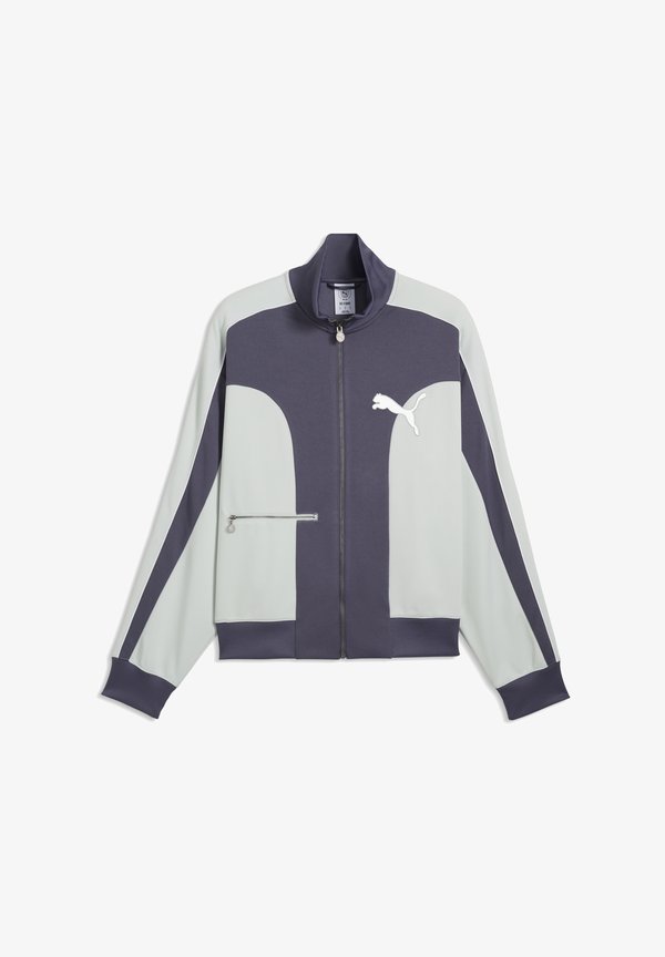 Puma T7 LOVE OF THE CAT RELAXED TRACK JACKET - Zip-up sweatshirt - inky depths-créme de mint