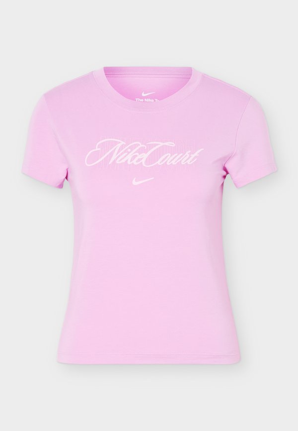 Nike Performance TEE HERITAGE COURT MOD - Print T-shirt - light magenta/pink foam