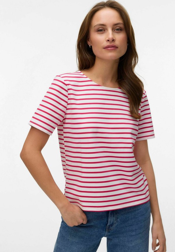 Vero Moda VMABBY - Print T-shirt - snow white