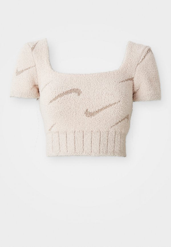 Nike Sportswear CROP - Basic T-shirt - silt red/malt