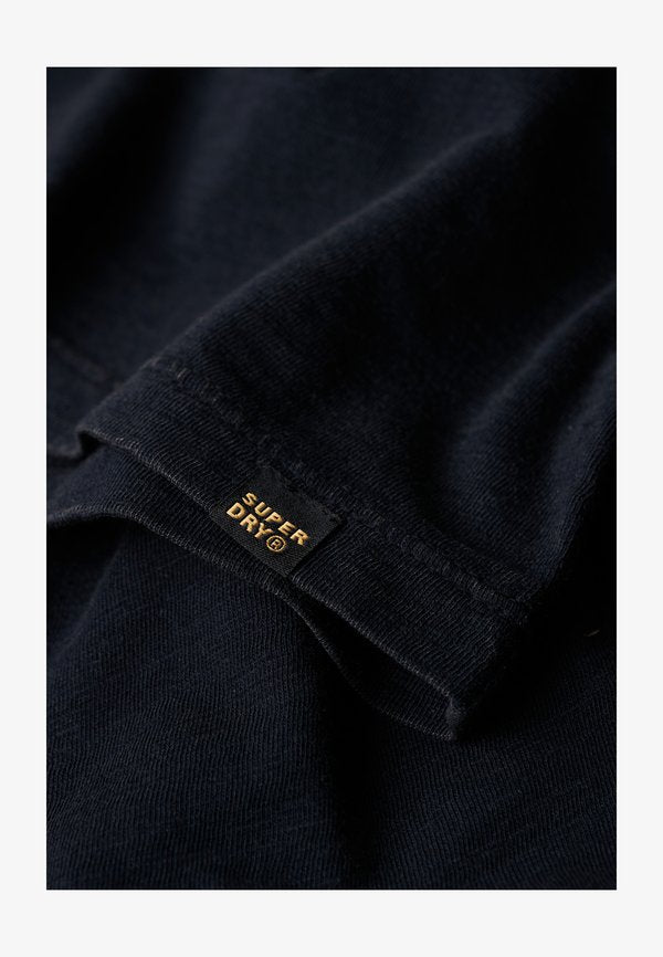 Superdry & Co V-NECK SLUB SHORT SLEEVE - Basic T-shirt - eclipse navy