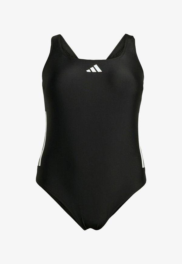 adidas Performance 3-STRIPES C-BACK PLUS SIZE - Swimsuit - black   white
