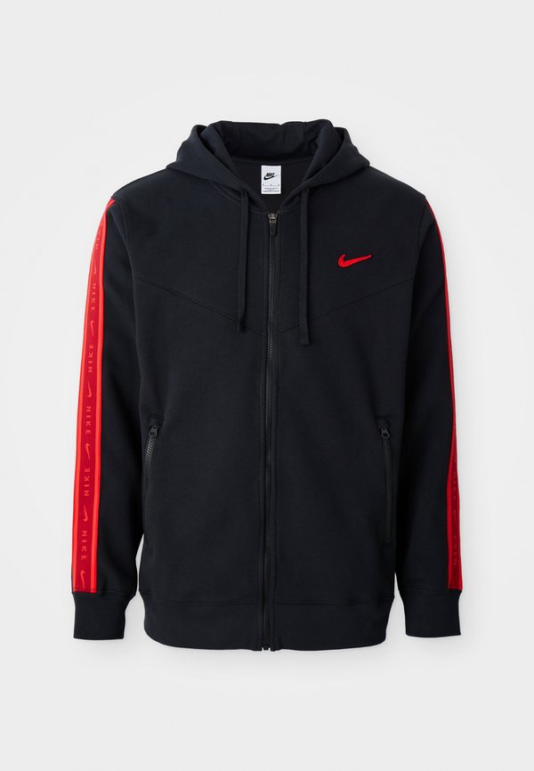 Nike Sportswear HOOD - Zip-up sweatshirt - black/lt crimson