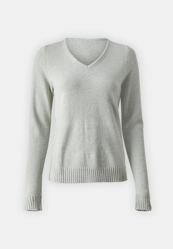 VILA VIRIL V-NECK L/S KNIT TOP - NOOS